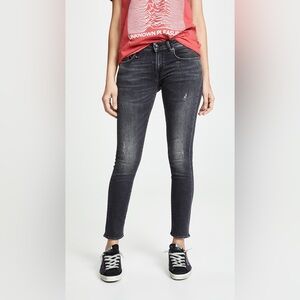 [R13] Black Skinny Jeans Stretchy Denim Vintage Look